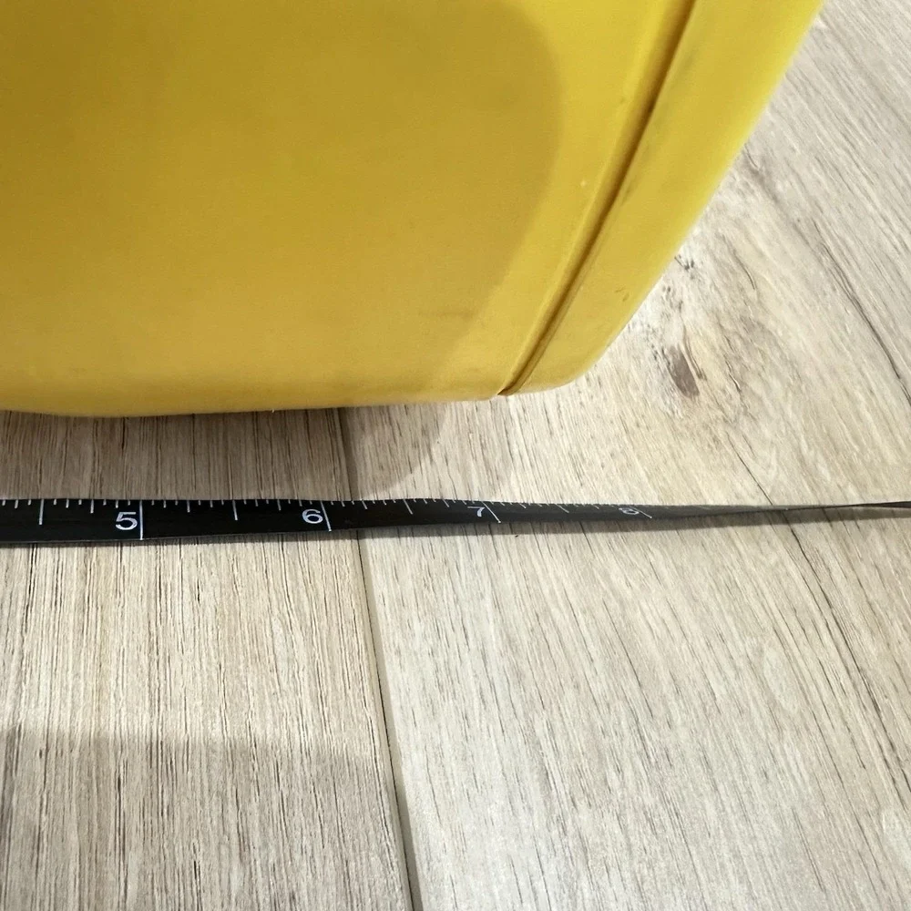 VTG Little Tikes My First‎ Toolbox Carrier Only Yellow Plastic Red Handle 10x8x7